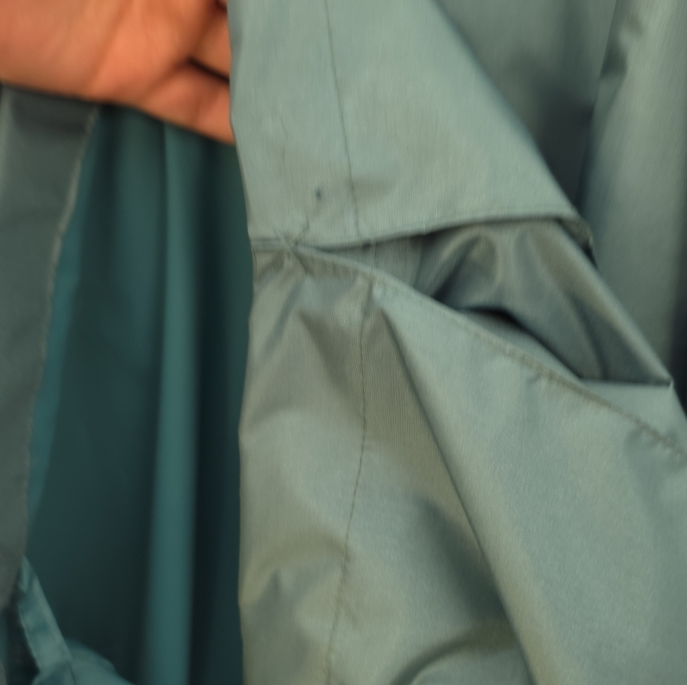 Vintage Teal Double Breasted Trench Coat (S-M Oversize) Lined - Picture 8 of 9